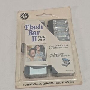 GE Flash Bar II Twin Pack 2 Arrays 20 Flash Polaroid SX-70 Camera